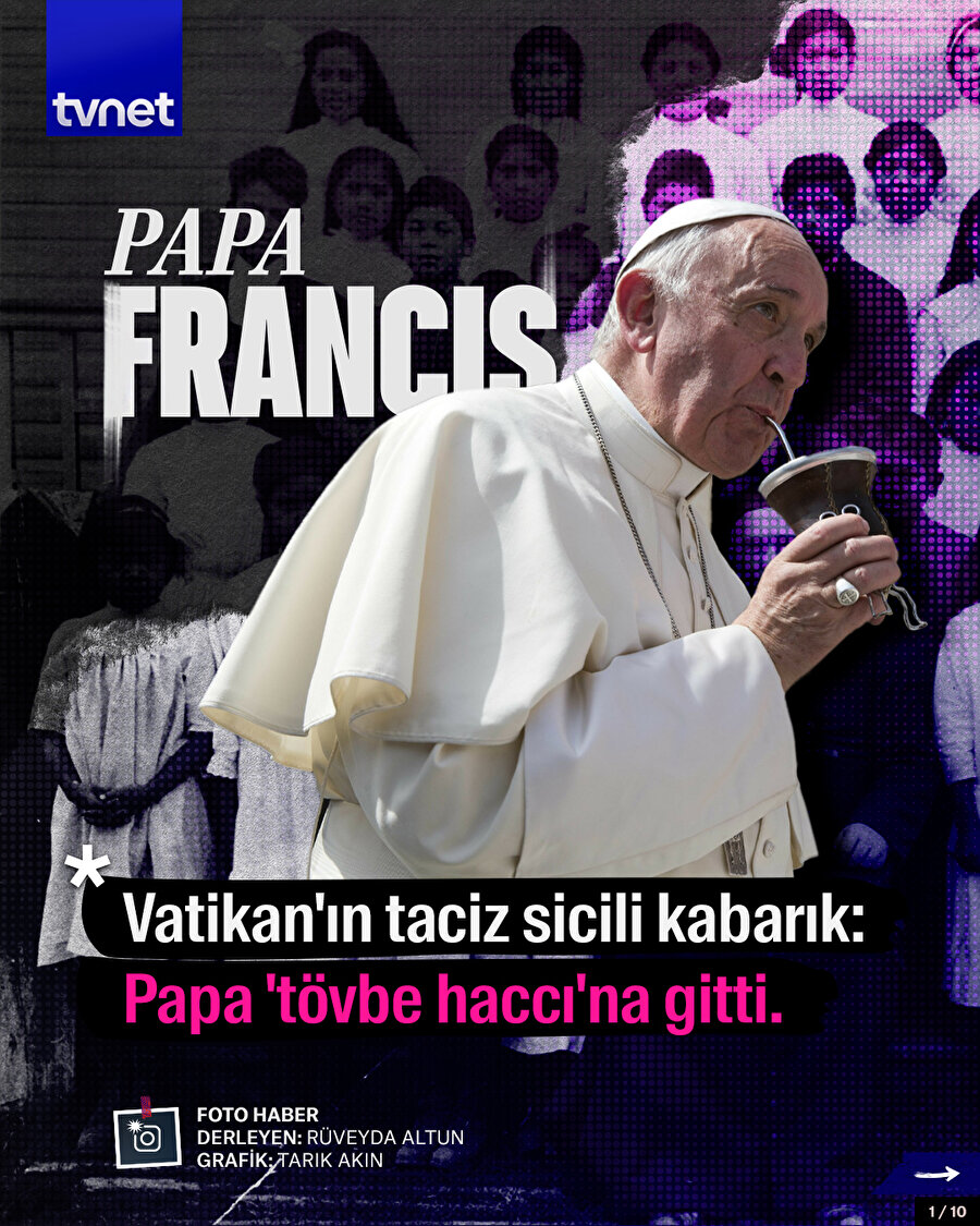 Vatikan'ın taciz sicili kabarık: Papa 'tövbe haccı'na gitti.