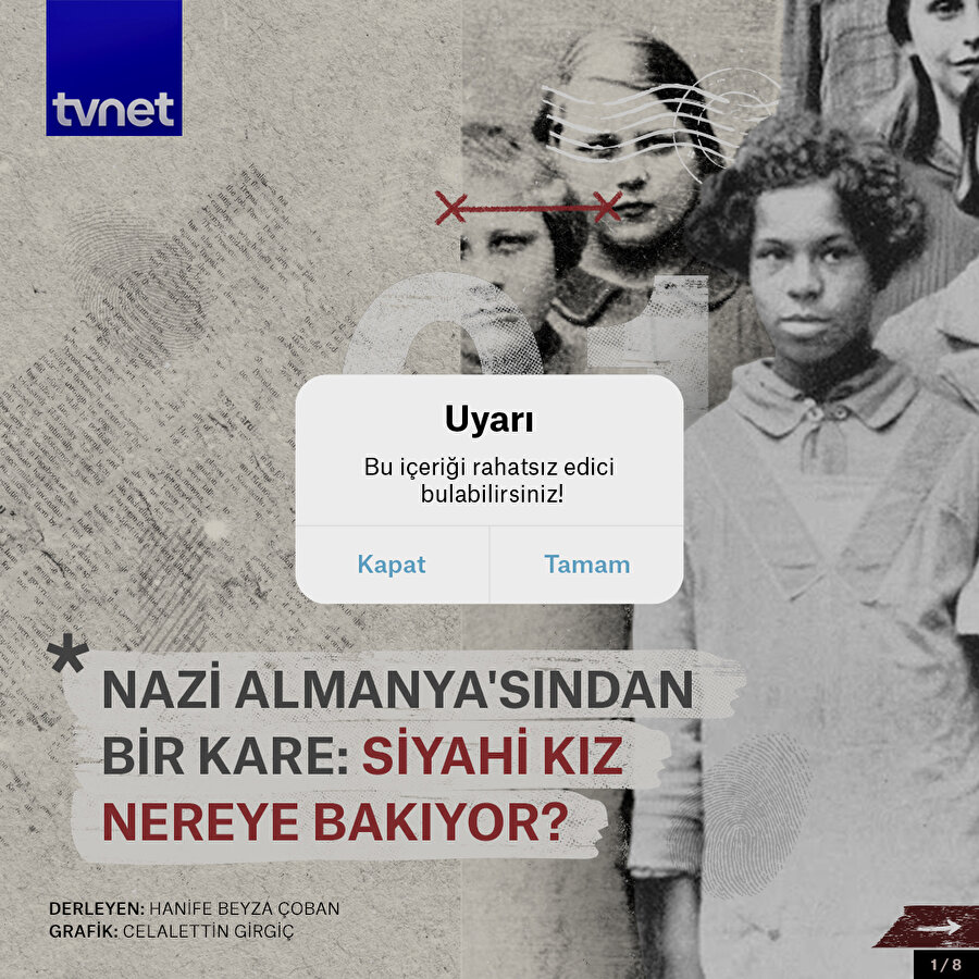 Nazi Almanya'sından bir kare: Siyahi kız nereye bakıyor?