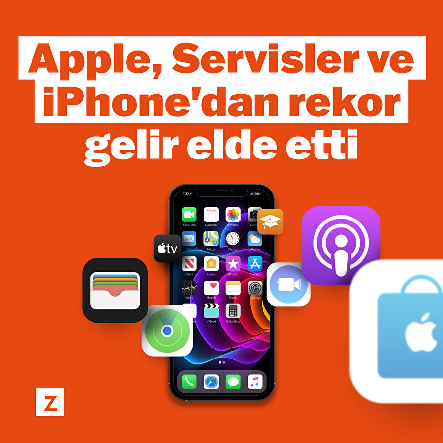 Apple, Servisler ve iPhone'dan rekor gelir elde etti