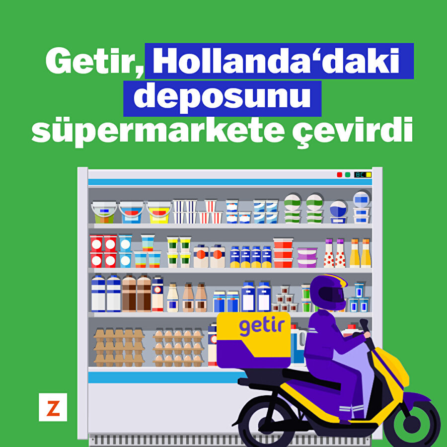 Getir, Hollanda‘daki deposunu süpermarkete çevirdi