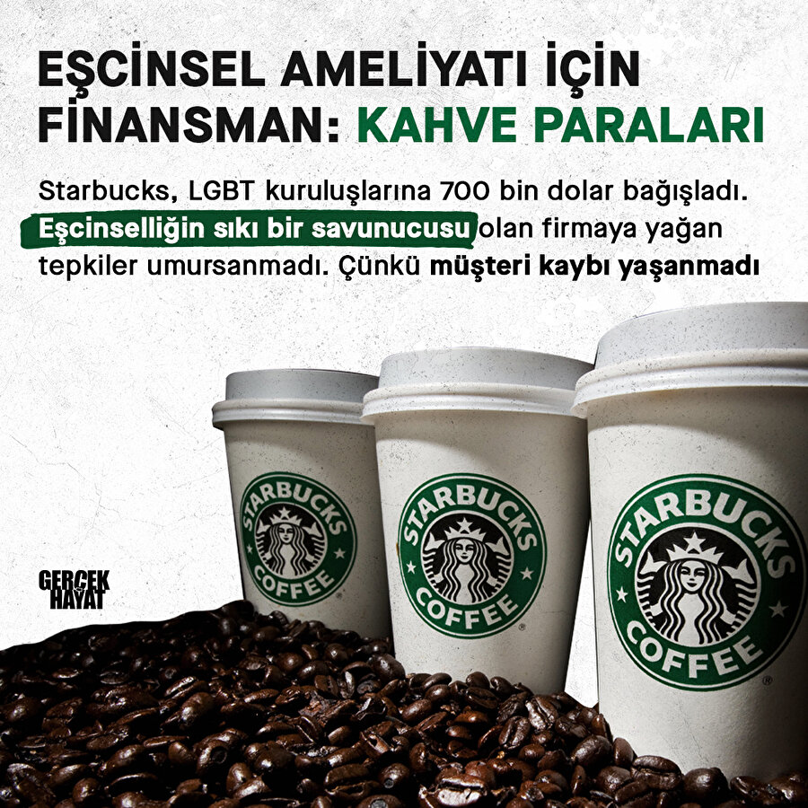 Kahve paraları LGBT'ye gidiyor
