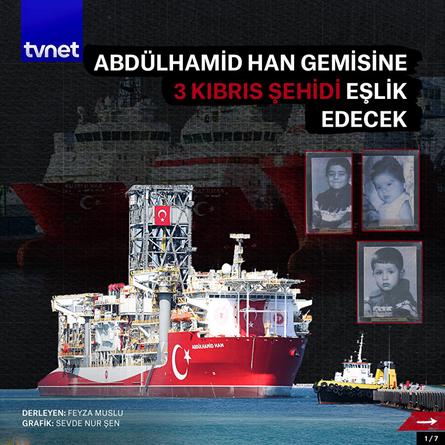 Abdülhamid Han gemisine 3 Kıbrıs şehidi eşlik edecek
