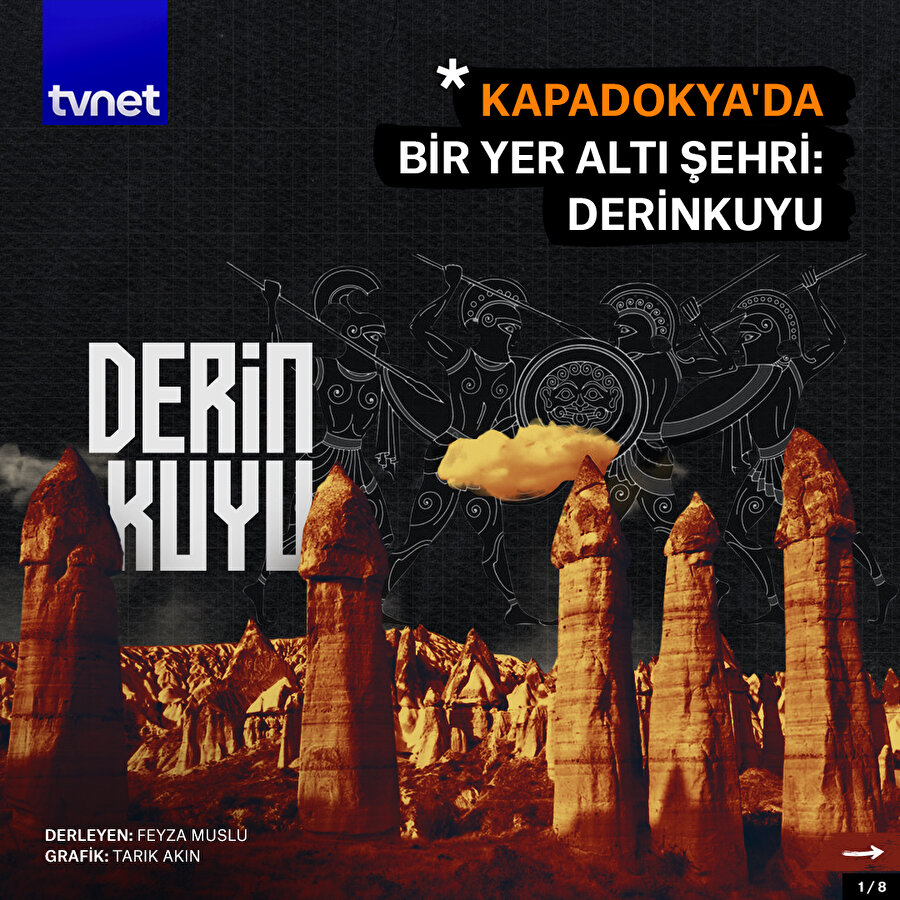 Kapadokya'da bir yer altı şehri: Derinkuyu