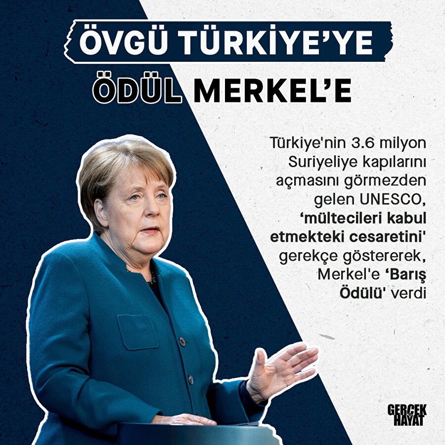 Türkiye'ye üç maymun Merkel'e ödül