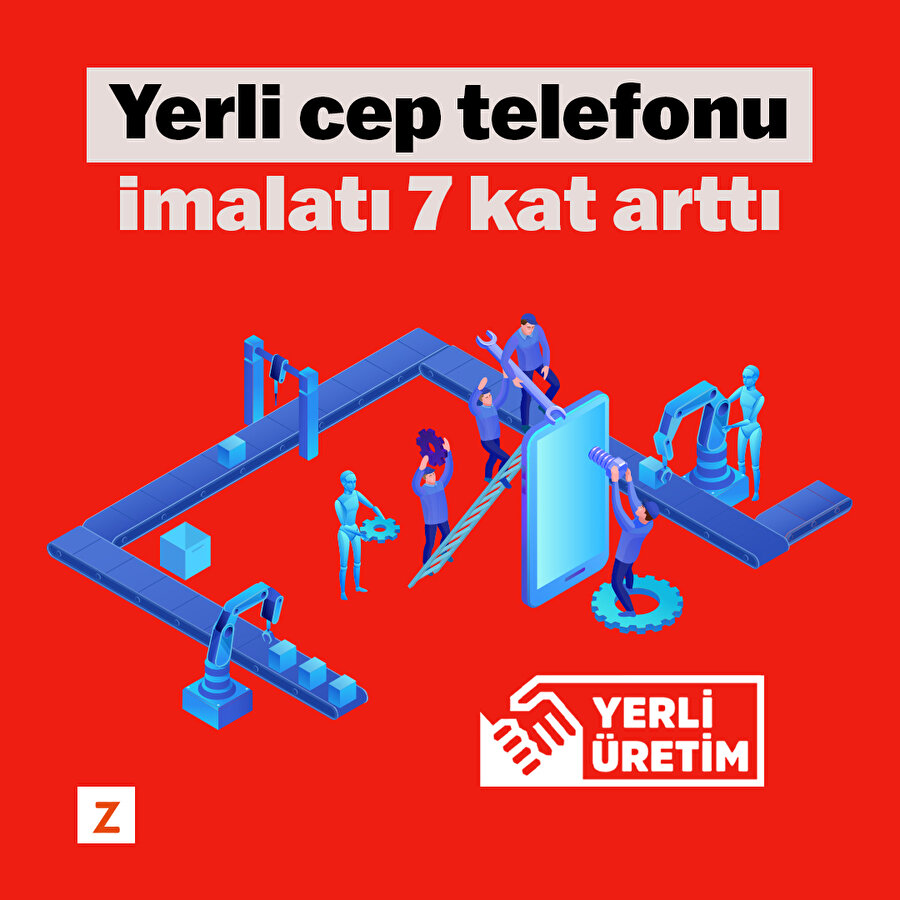 Yerli cep telefonu imalatı 7 kat arttı