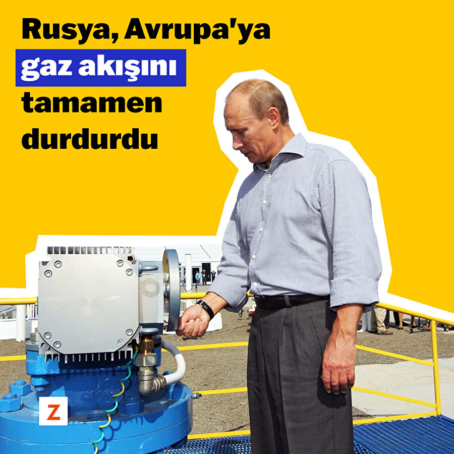 Rusya Avrupa'ya gaz akışını durdurdu