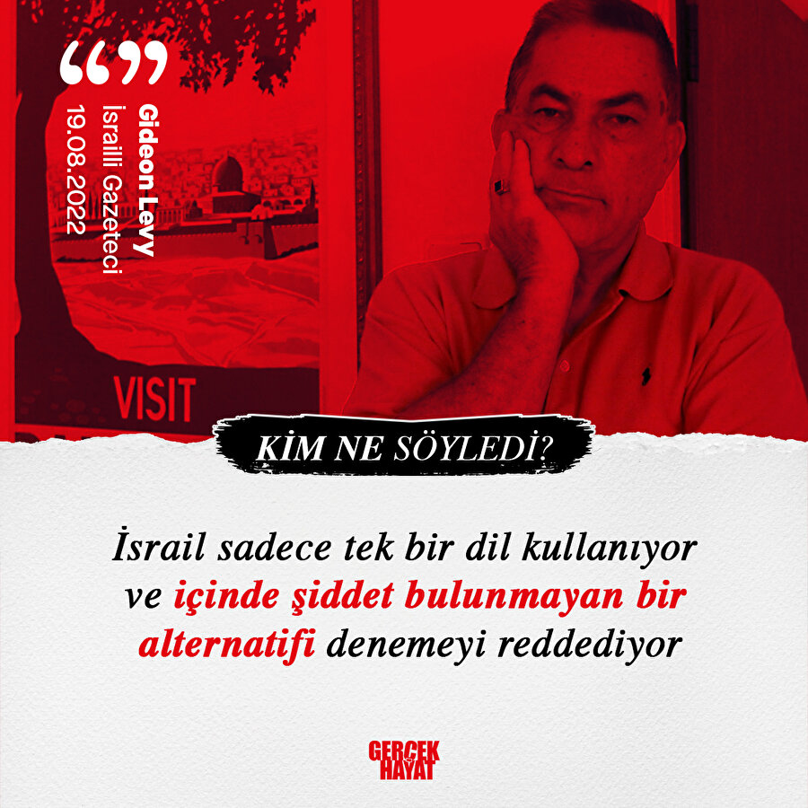Şiddetsiz dili İsrail kullanmaz