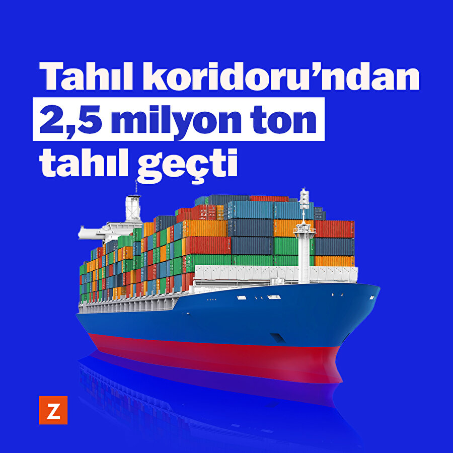 Tahıl koridoru'ndan 105 gemi, 2,5 milyon ton tahıl geçti