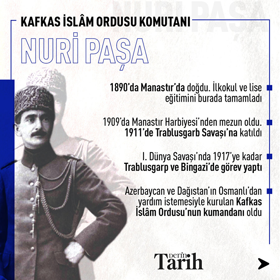 Kafkas İslâm Ordusu Komutanı: Nuri Paşa