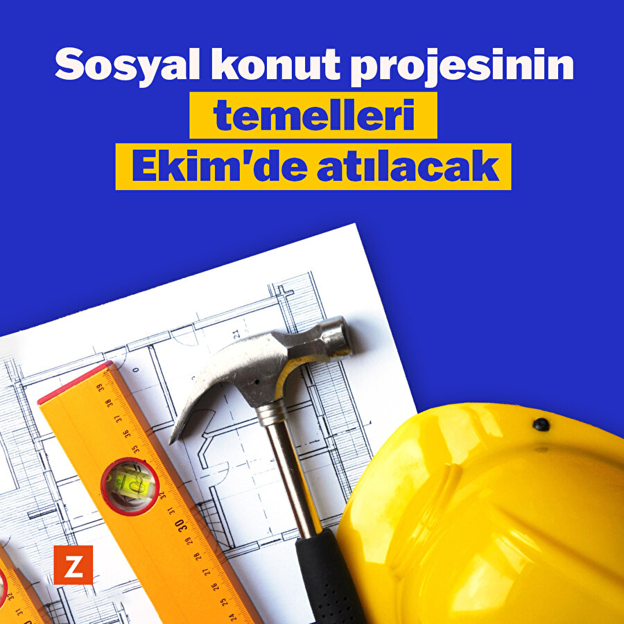 Sosyal konut projesinde temeller Ekim'de atılacak