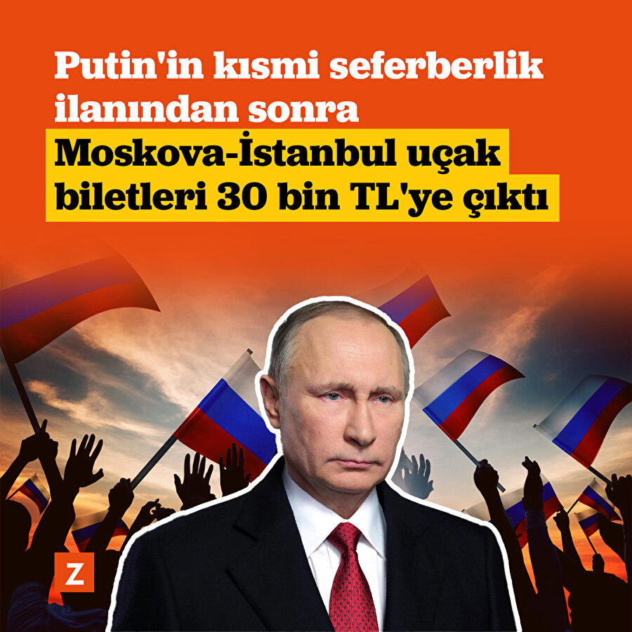 Putin kısmi seferberlik ilan etti bilet fiyatları uçtu