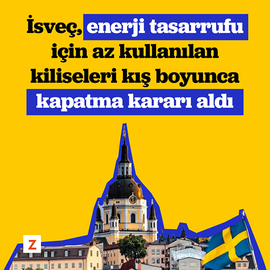 İsveç, enerji tasarrufu için az kullanılan kiliseleri kış boyunca kapatma kararı aldı