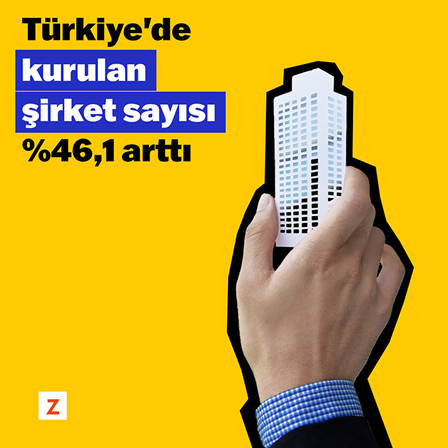 Türkiye'de kurulan şirket sayısı %46,1 arttı