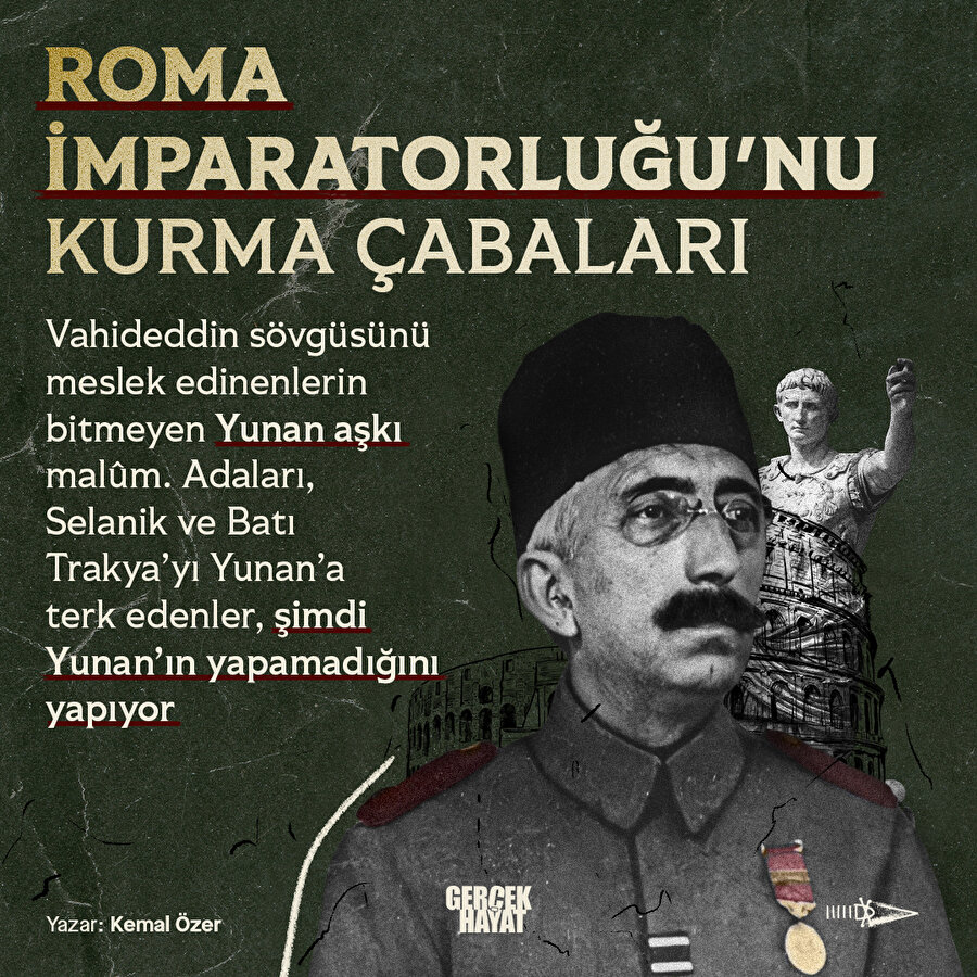 Bizans adı altında Roma'yı kurma derdindeler