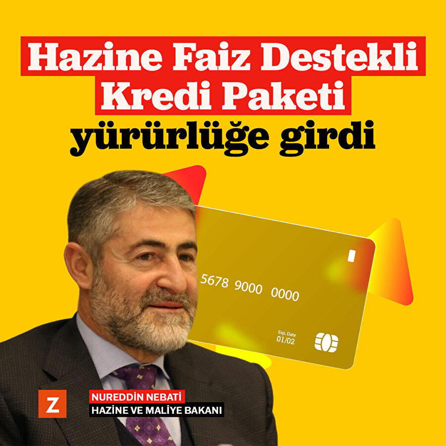 Hazine Faiz Destekli Kredi Paketi yürürlüğe girdi