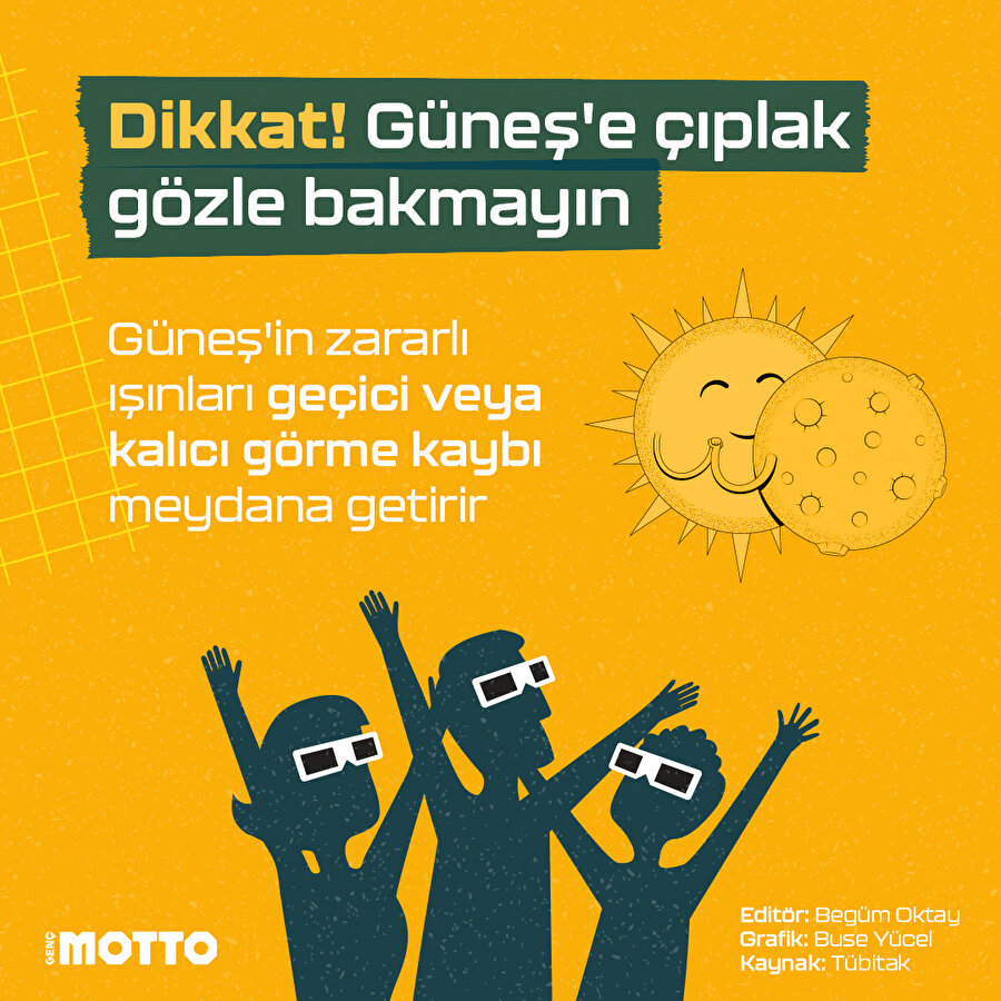 Dikkat! Tutulmalarda Güneş'e çıplak gözle bakmayın
