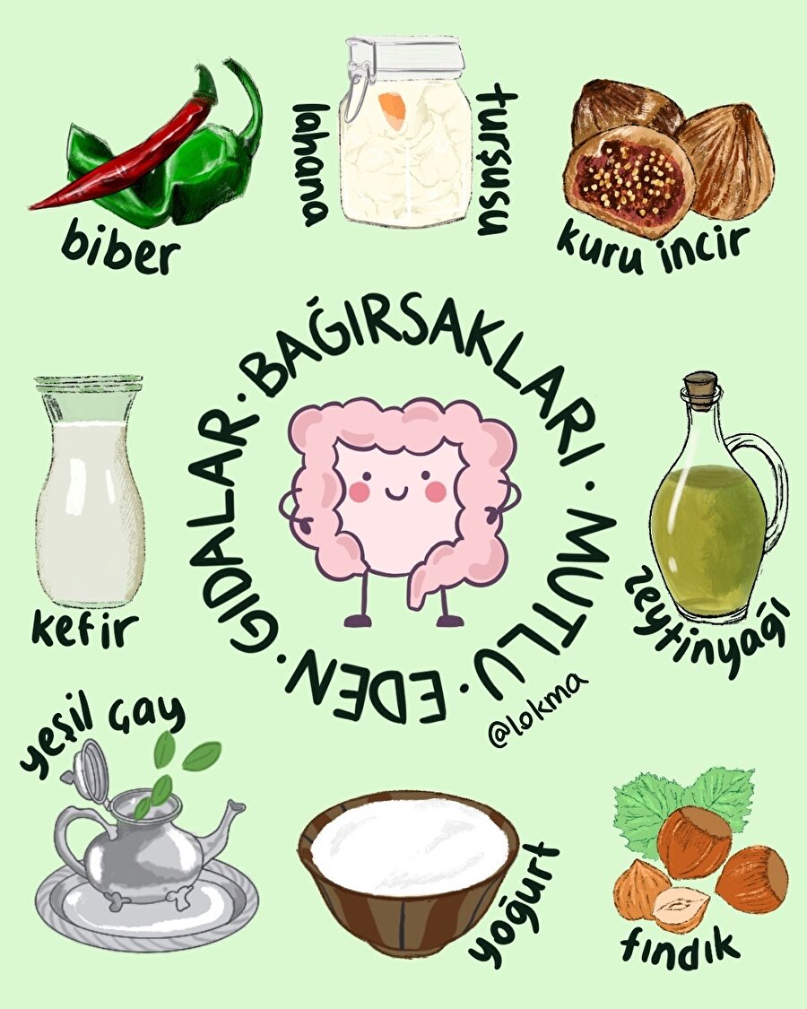 Bağırsakları mutlu eden gıdalar💁‍♀️