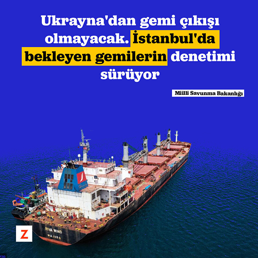 Ukrayna'dan gemi çıkışı olmayacak