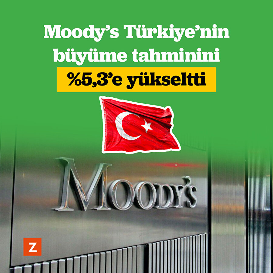 Moody’s Türkiye’nin büyüme tahminini %5,3’e yükseltti