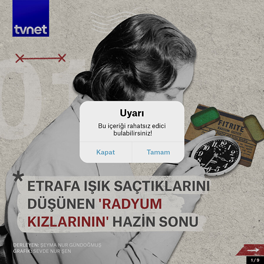 Radyum kızlarının hazin sonu