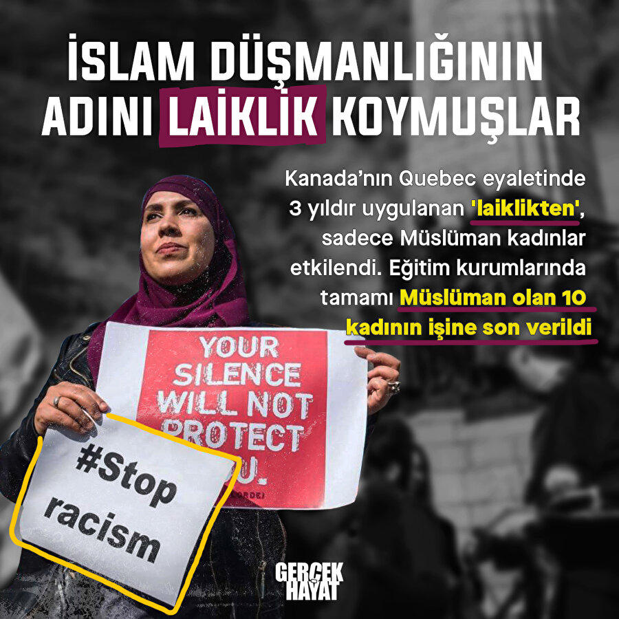 Kanada'da laiklik sadece Müslümanlara işliyor