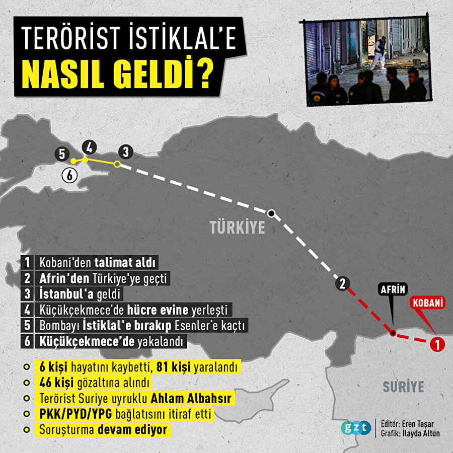 Terörist İstiklal Caddesi'ne nasıl geldi?