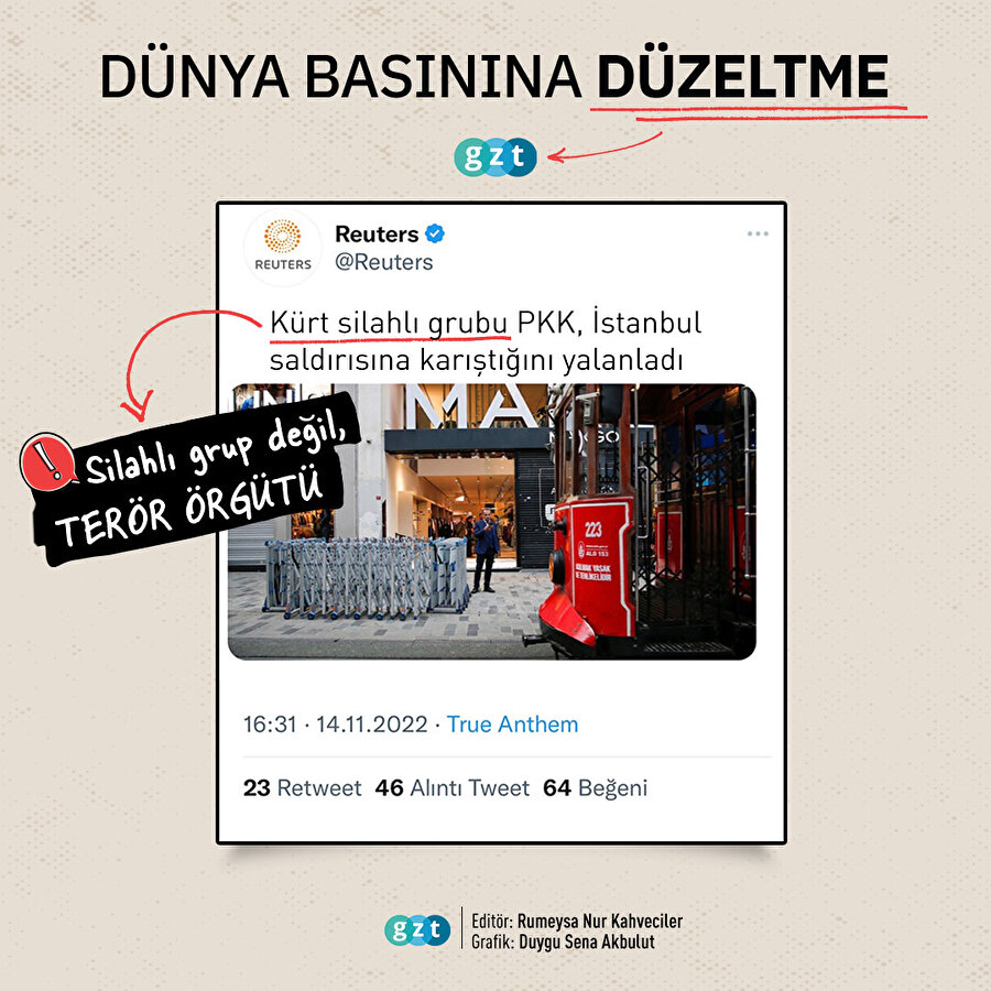 Dünya basınına düzeltme ❗