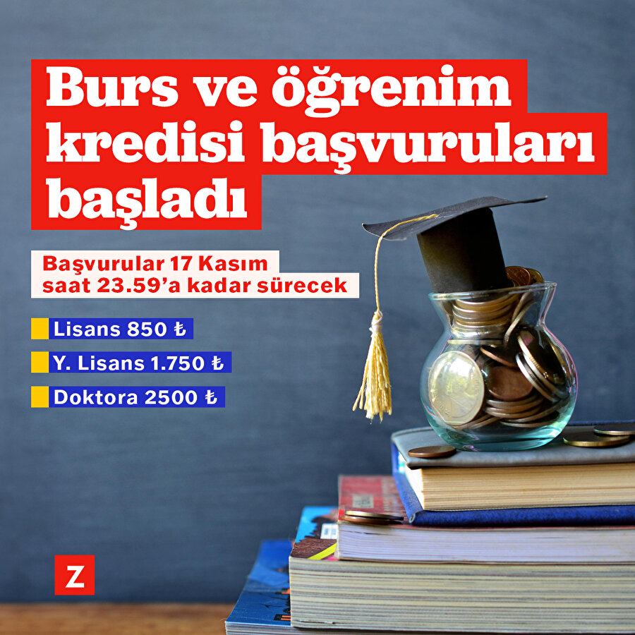 Burs ve öğrenim kredileri başvuruları başladı