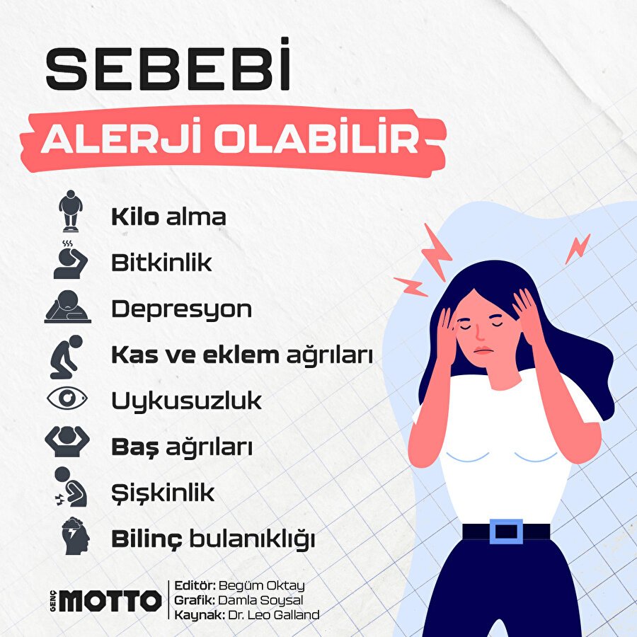 Bu semptomların nedeni alerji olabilir