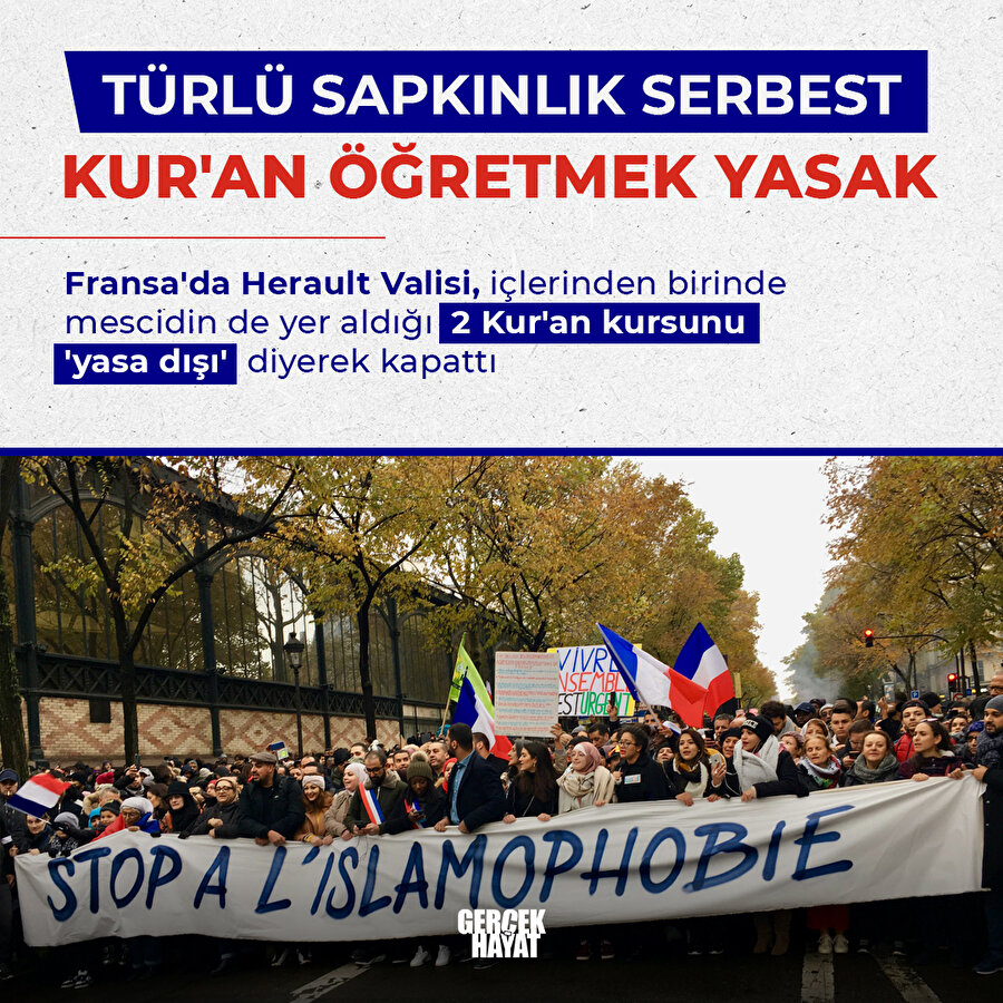 Fransa'da iki Kur'an kursu kapatıldı