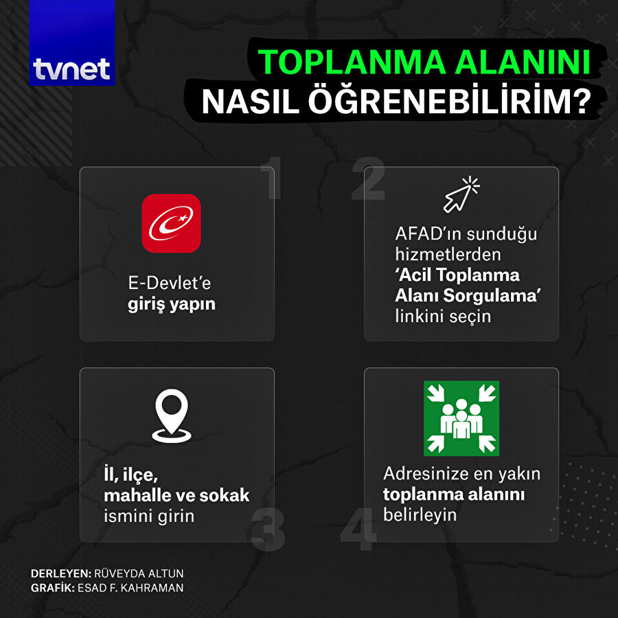Toplanma alanını nasıl öğrenebilirim?