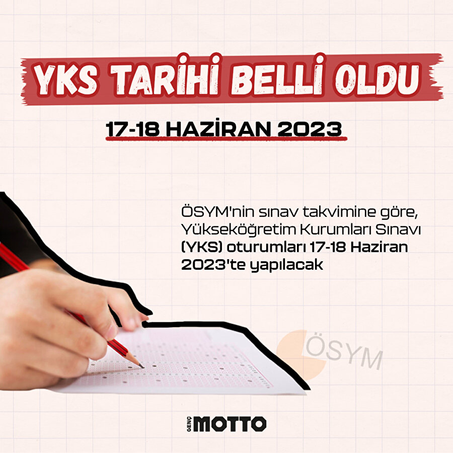 YKS tarihi belli oldu