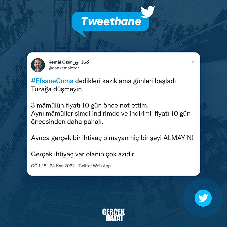Efsane Cuma tuzağına düşmeyin