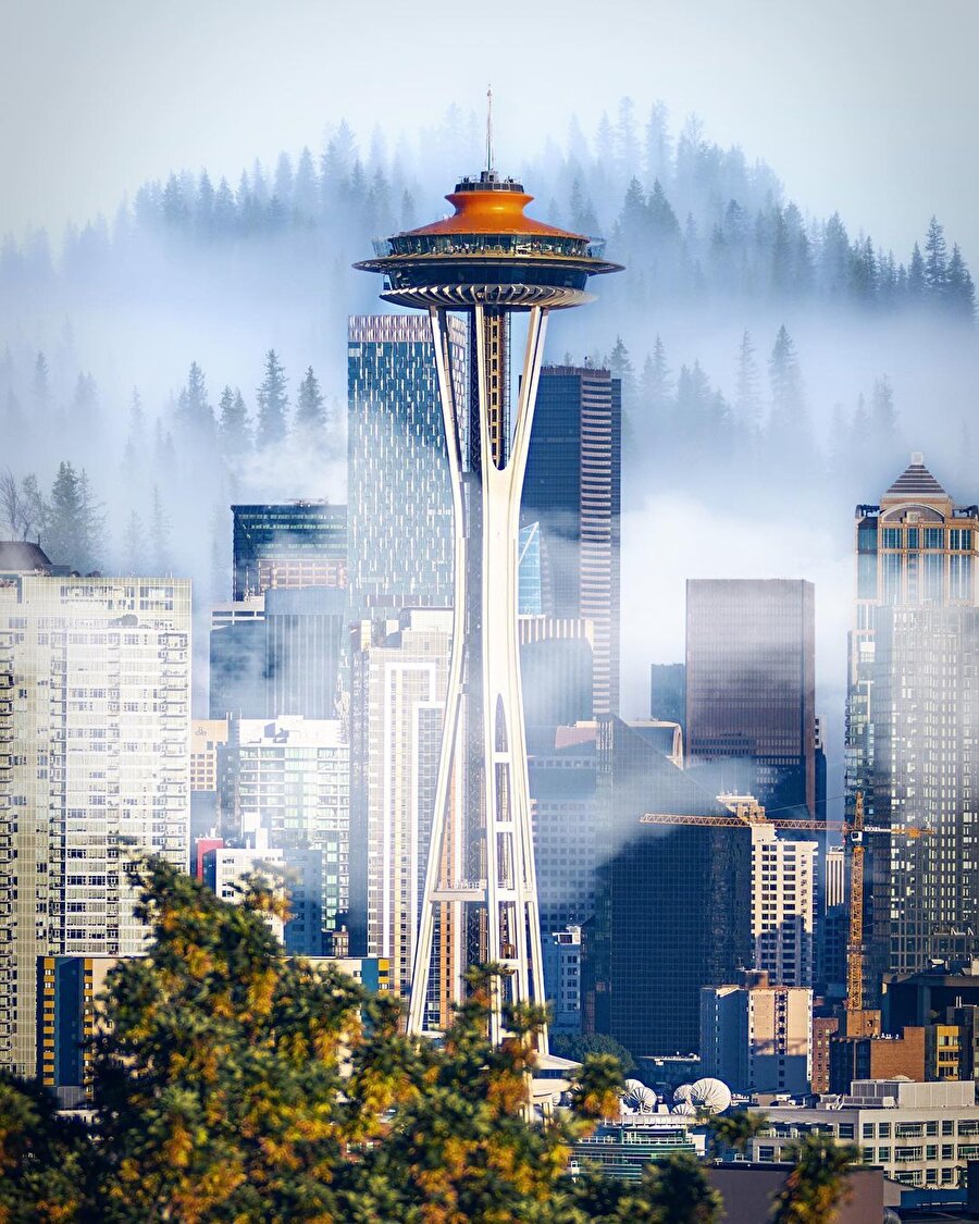 Seattle’ın dünyaca ünlü gözlem kulesi Space Needle 🙌