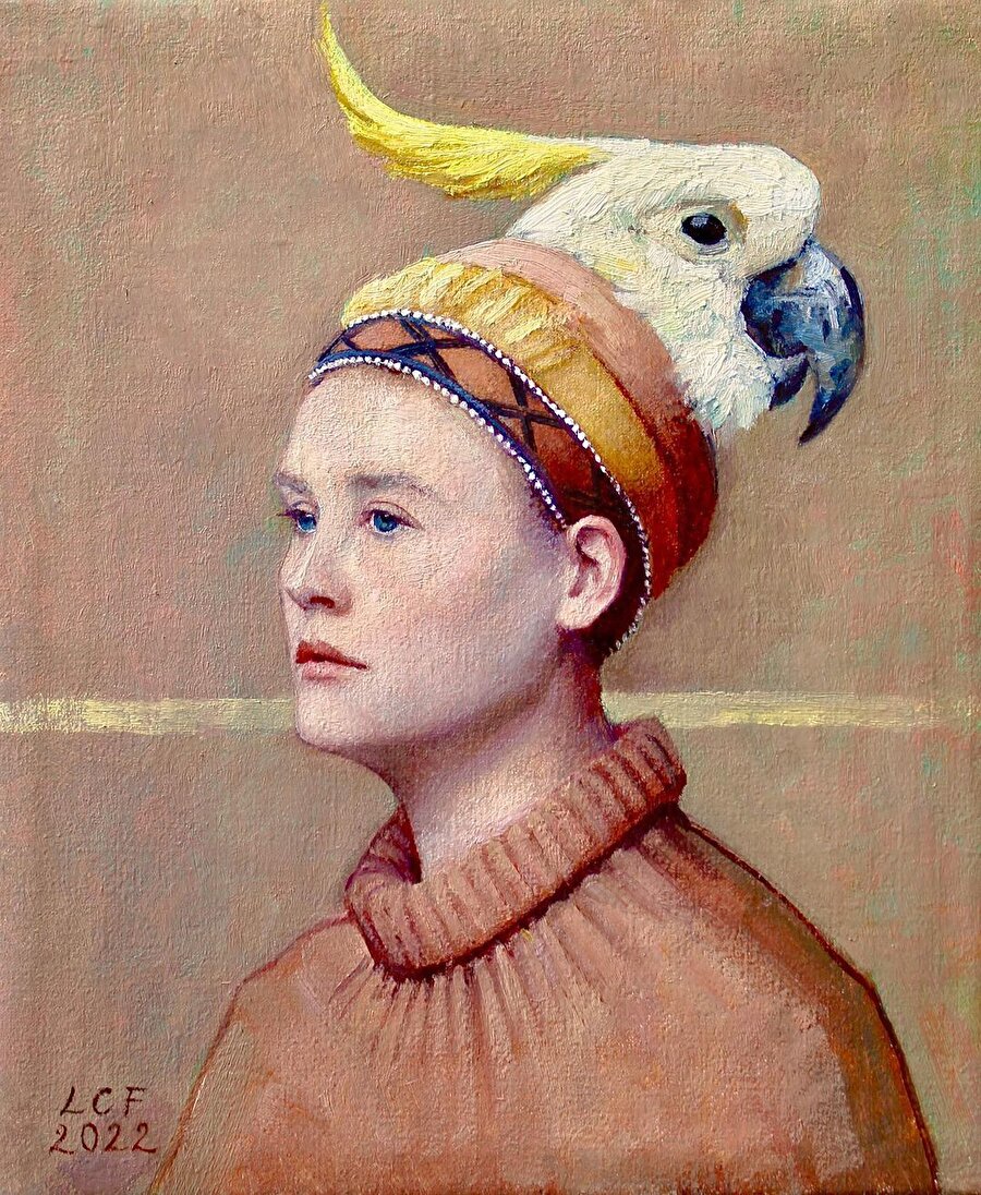 Kadın ve kuş figürlerine yoğunlaşan tablolar 👩🐦