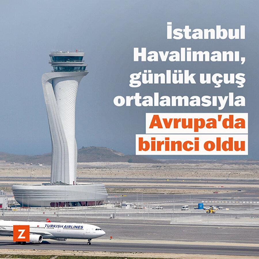 İstanbul Havalimanı, günlük uçuş ortalamasıyla Avrupa'da birinci oldu