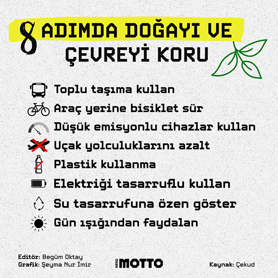 8 adımda doğayı ve çevreyi koru