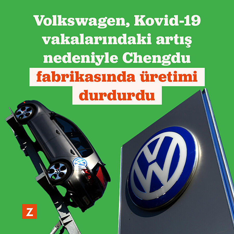 Volkswagen, Kovid-19 vakalarındaki artış nedeniyle Chengdu fabrikasında üretimi durdurdu