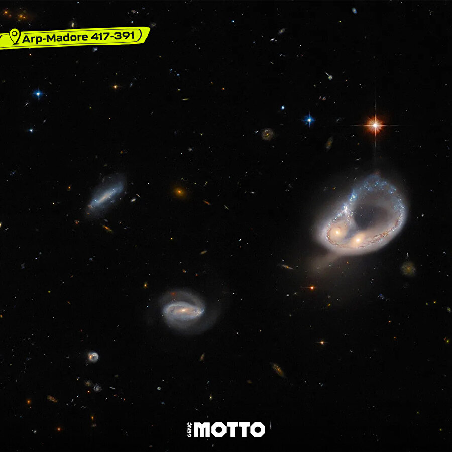 Hubble Uzay Teleskobu çarpışan galaksileri kaydetti 