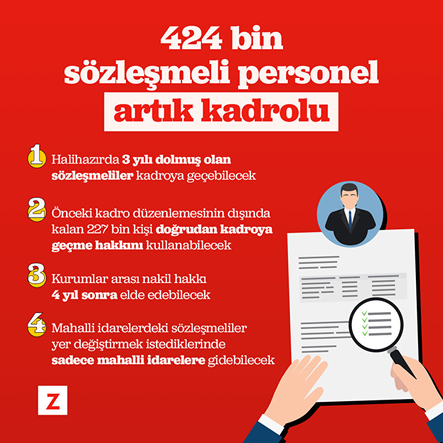 Sözleşmeli personel kadroya geçebilecek