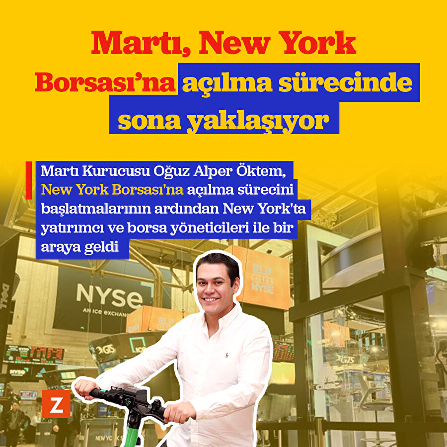 Martı, New York Borsası'na açılma sürecinde sona yaklaşıyor