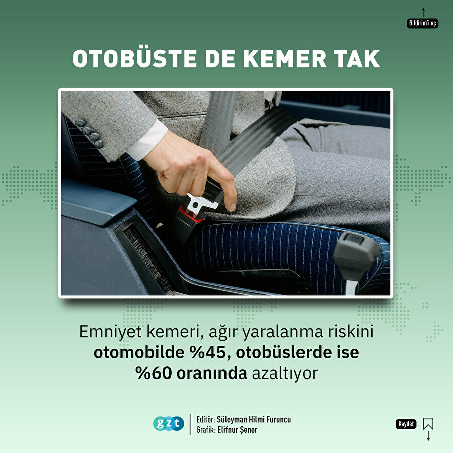 Otobüste de kemer tak