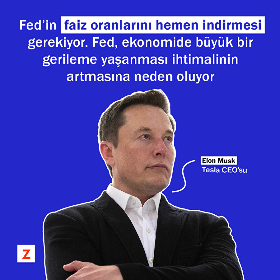Elon Musk'tan Fed'e faizi indirme çağrısı geldi