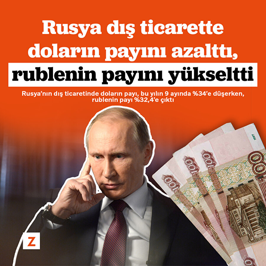 Rusya dış ticarette doların payını azalttı
