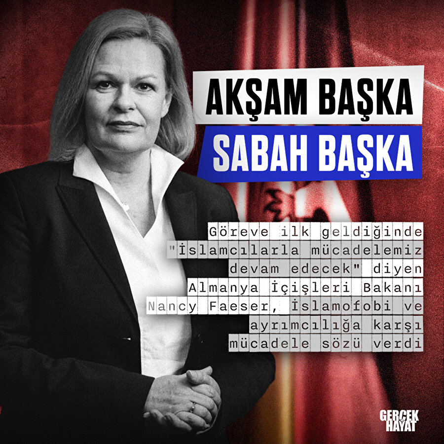 İslam düşmanı Faeser, islamofobiye karşı mücadele sözü verdi