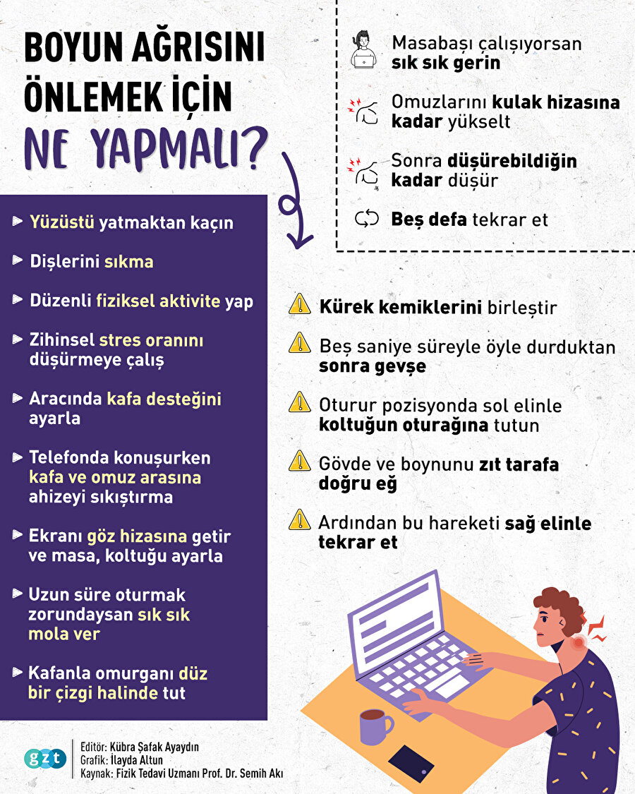 Boyun ağrısına karşı alınacak önlemler🙇‍♀️