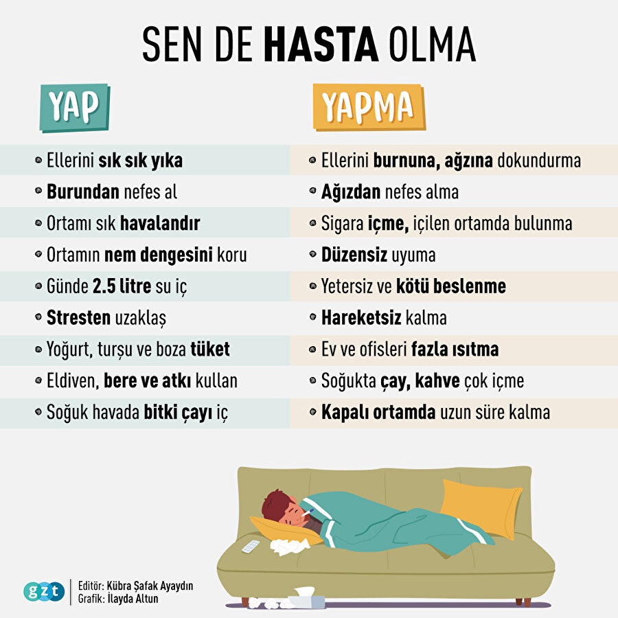 🤧Üşütüp hasta olmamak için yapmanız ve yapmamanız gerekenler