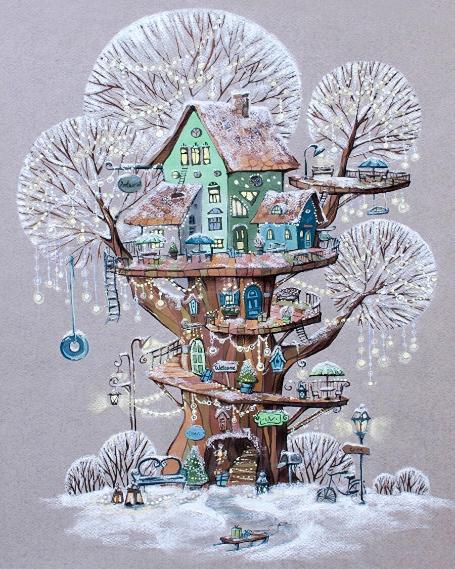 Karlar altında sanat ☃