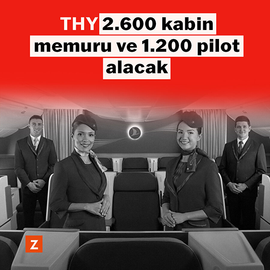 THY 2.600 kabin memuru ve 1.200 pilot alacak