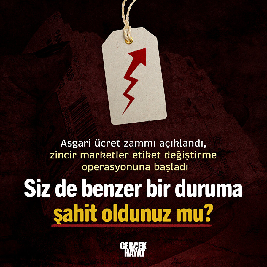 Asgari ücretle beraber ürünlerde zamlandı